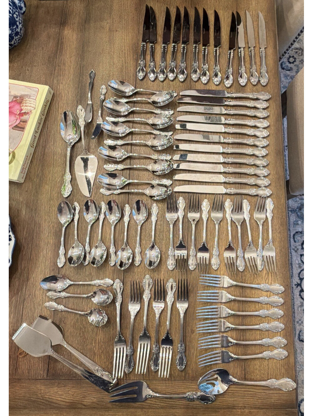 Reed & Barton Highgrove Stainless Flatware Set 73 Pc Service for 12 Serving